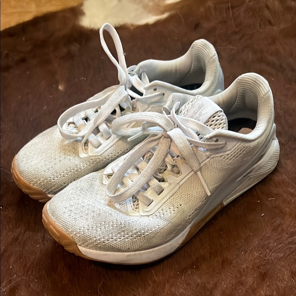 Nano Kids White and Tan Sneakers